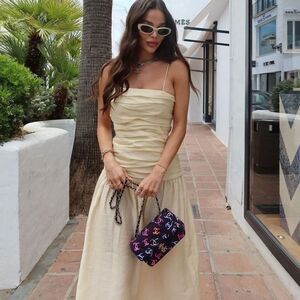 Zara ZW collection draped midi dress